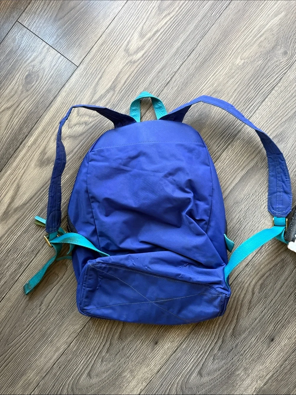 Marc by Marc Jacobs Standard Supply Workwear Nylon Backpack Blue Teal Leather